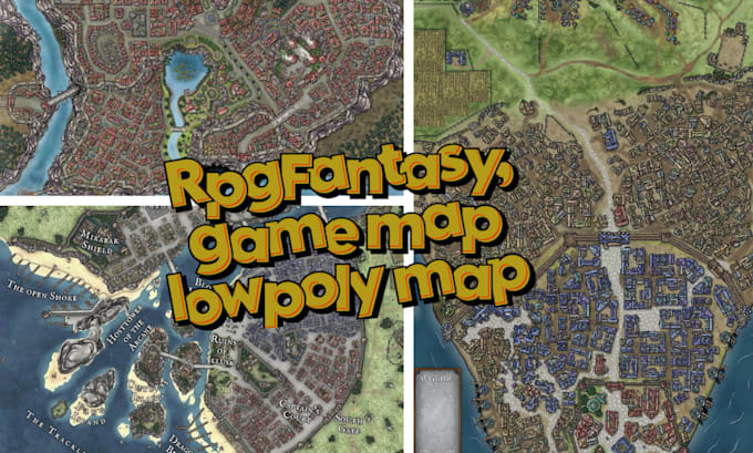 Gig Preview - Do rpg map,dnd map, fantasy map, rpg fantasy,map animation, low poly vector map