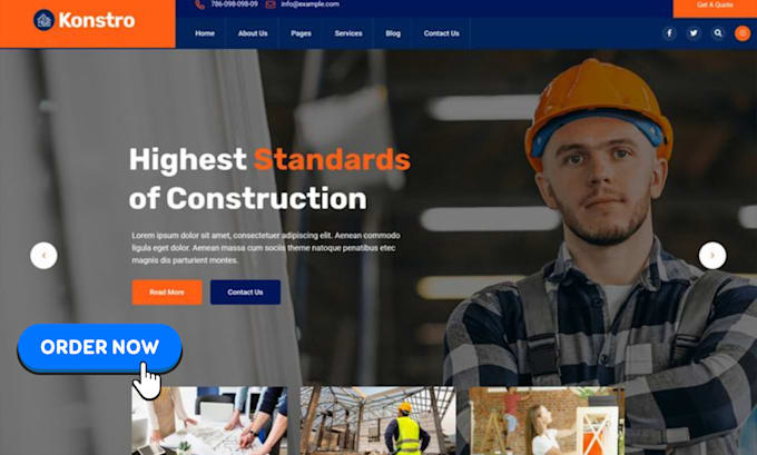 Gig Preview - Create a plumbing website handyman, construction, roofing wordpress website