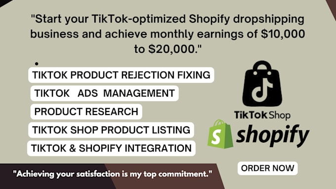 Gig Preview - Build a tik tok ready shopify drop shipping store for viral success