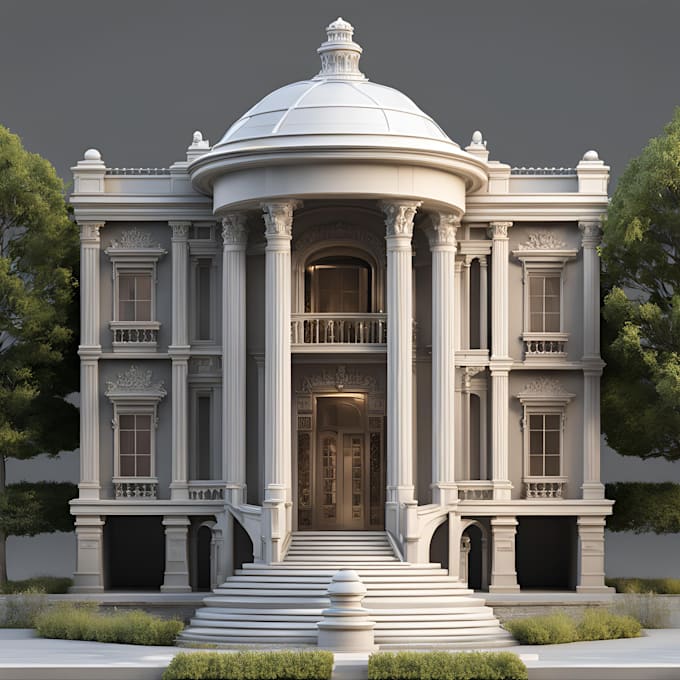 Gig Preview - 3d monument model 3d mansion model 3d architecture design 3d sculpting 3d design