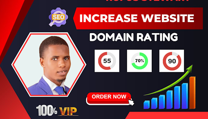 Gig Preview - Increase domain rating ahrefs DR domain authority moz da majestic tf