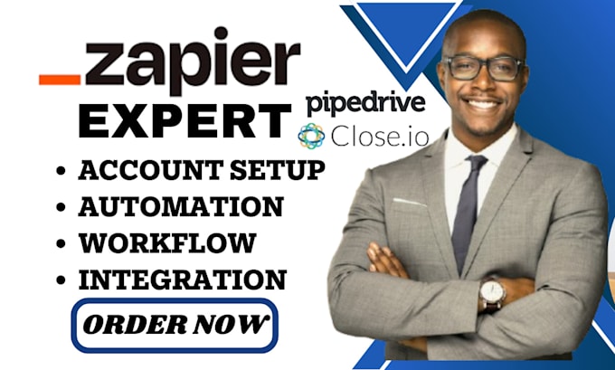 Gig Preview - Do zapier zaps pipedrive automation data migration lead importation crm close io