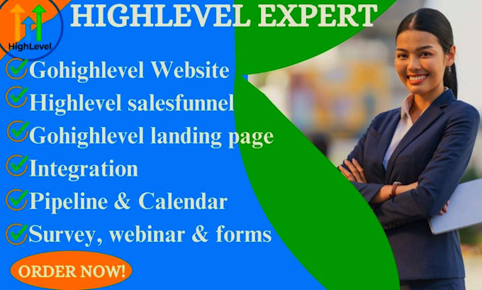 Gig Preview - Do ghl sales funnel gohighlevel website ghl landing page and gohighlevel expert