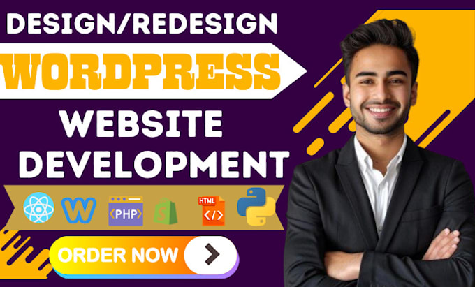 Gig Preview - Design and develop a responsive wordpress website for your business