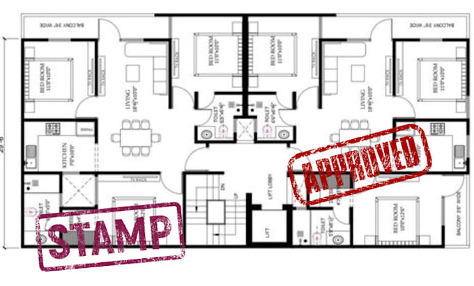 Gig Preview - Seal architectural florida mep drawing pe stamp 2d floor plan design city permit