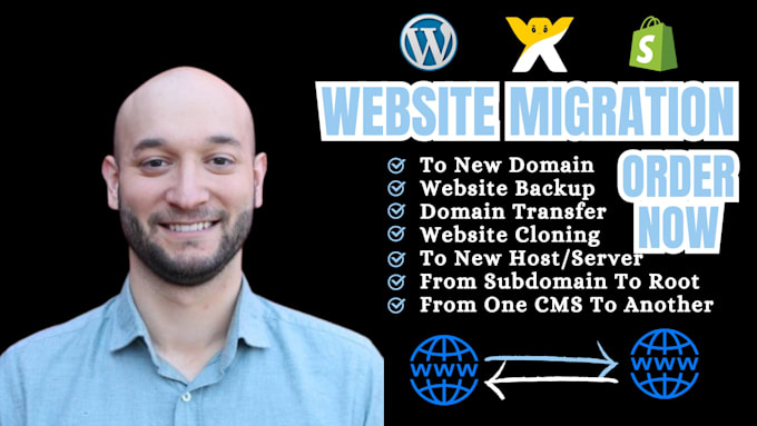 Gig Preview - Transfer or move website to new host or domain copy clone redesign website