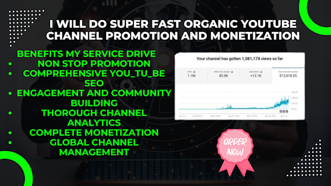 Bestseller - do super fast organic youtube channel promotion and monetization