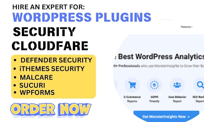 Gig Preview - Set up wordpress security cloudfare sucuri malcare ithemes security wordfence