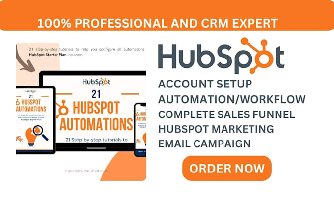 Gig Preview - Hubspot CRM content hub integration workflow automation management expert