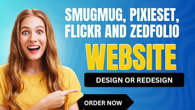 Gig Preview - Design smugmug SEO a responsive smugmug website pixieset flickr and zedfolio