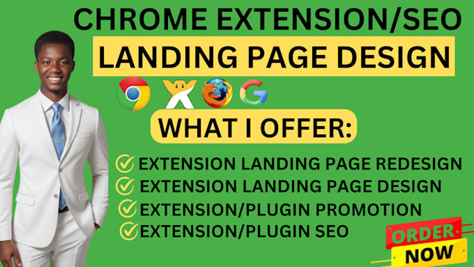 Gig Preview - Create a stunning landing page for chrome extension