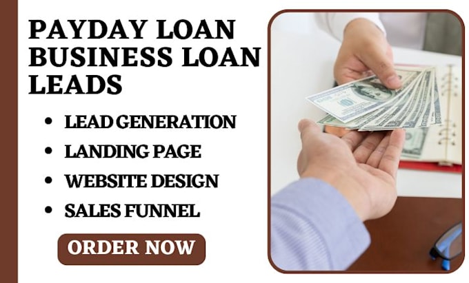 Gig Preview - Generate payday loan leads student loan payday landing page sales funnel