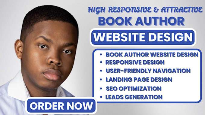 Gig Preview - Design author website book author website ebook website landing page course web