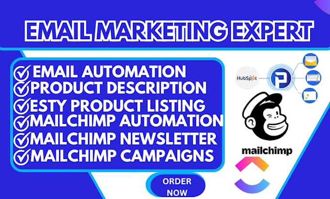 Bestseller - design mailchimp email templates, set up automation campaigns or product listing