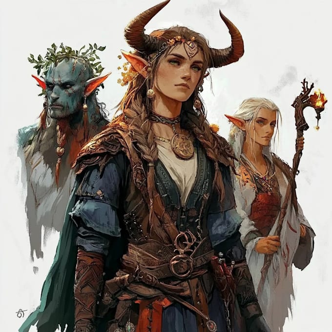 Gig Preview - Do fantasy concept art, dnd character art and party