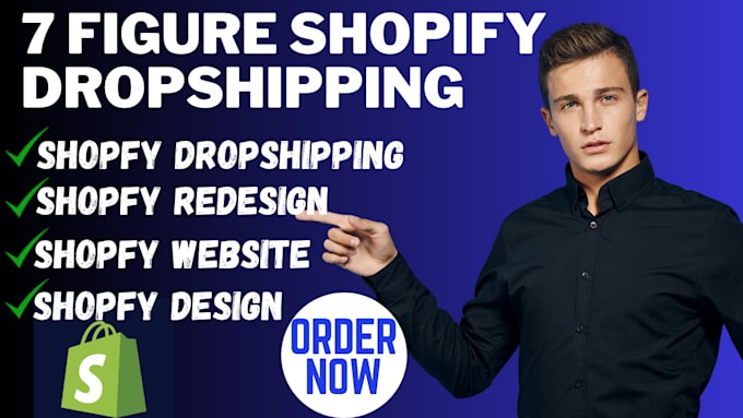 Gig Preview - Design and redesign 7 figure shopify dropshipping store