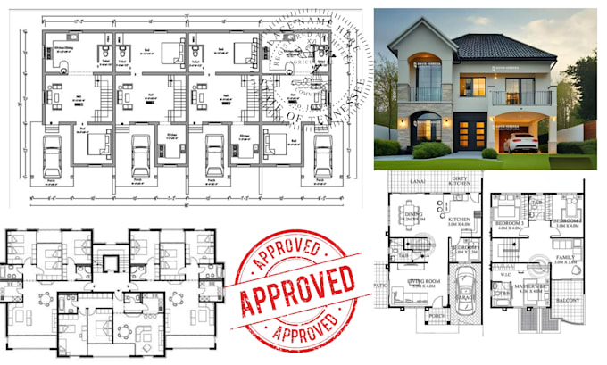 Gig Preview - Draw and stamp architectural, engineering, mep, and adu drawing for city permit