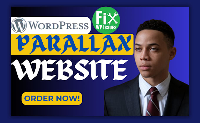 Gig Preview - Wordpress parallax website with smooth scrolling 3d animation car website