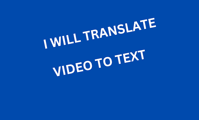 Bestseller - translate video to text