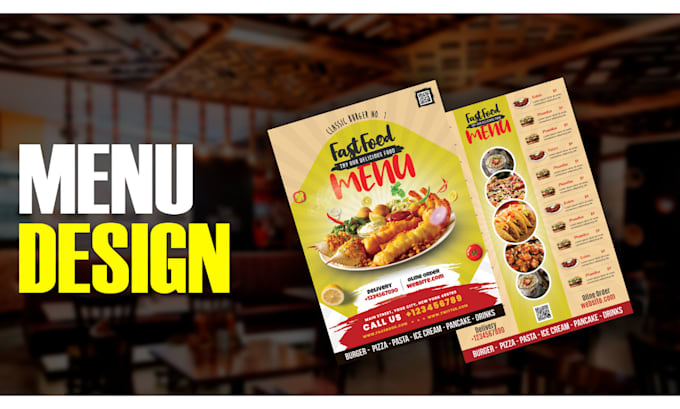 Gig Preview - Design modern and digital restaurant menu, brochure or flyer design