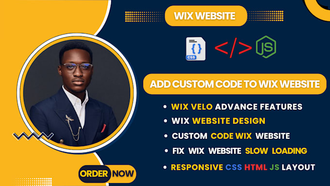 Gig Preview - Design custom wix website with velo code improve wix website speed