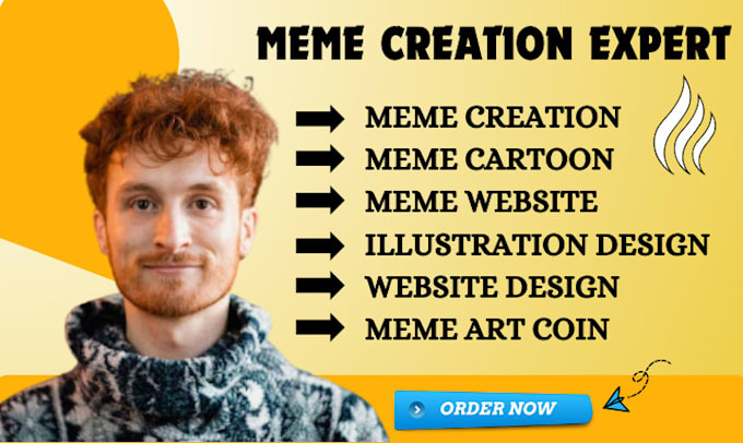 Gig Preview - Create meme character cartoon cartoon meme coin for your website meme website