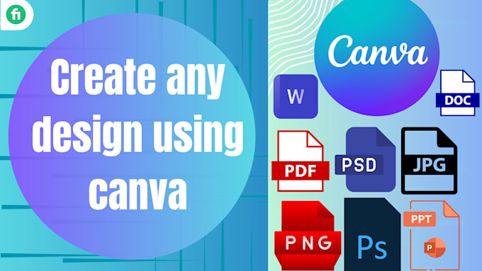 Gig Preview - Create any design using canva pro, youtube thumbnails,logo,posts,templates, etc