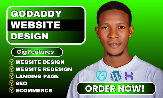 Gig Preview - Do godaddy website design godaddy website redesign develop godaddy