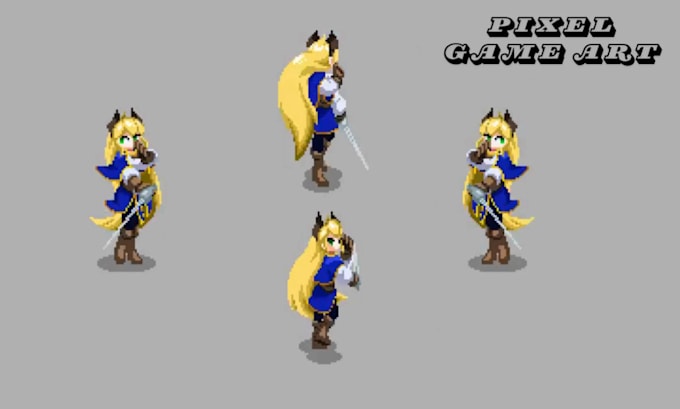 Gig Preview - 2d pixel game art animation 2d sprite sheet pixel character pixel background art