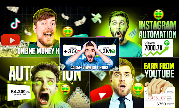 Gig Preview - Design eyecatching youtube thumbnails