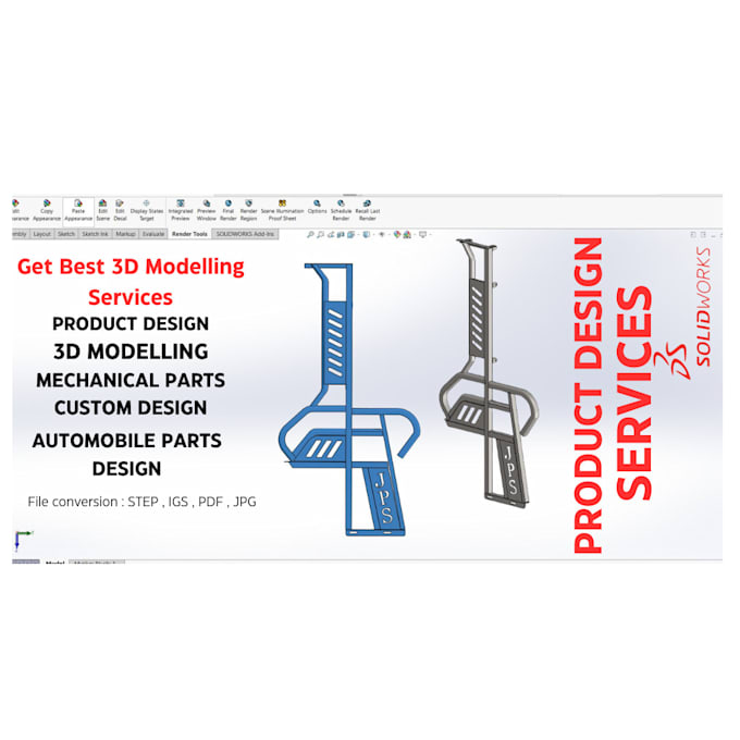 Gig Preview - Do 3d cad modeling and designing in solidworks