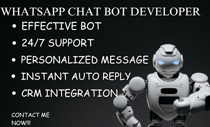 Gig Preview - Develop a multi task whatsapp chat bot, via manychat, twilio, lanchain