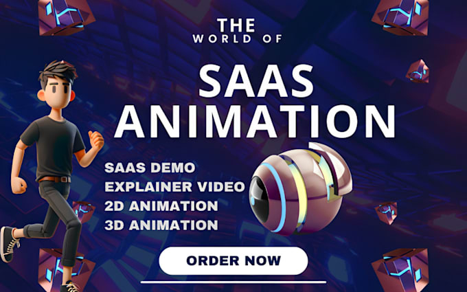 Gig Preview - Animated saas explainer video saas demo saas animation explainer video product