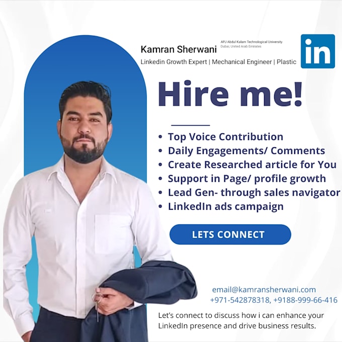 Gig Preview - Manage and grow your linkedin presence professionally