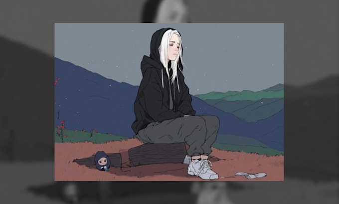 Gig Preview - Create anime emo rap hiphop album music cover art