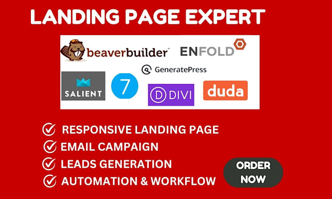 Gig Preview - Create high converting landing pages using beaver salient generatepress enfold