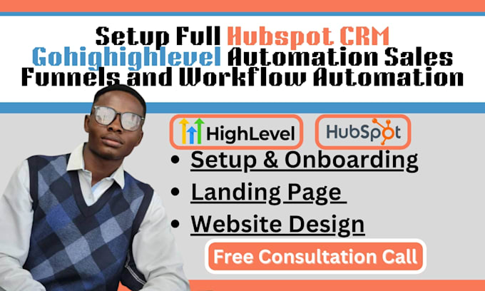 Gig Preview - Setup hubspot CRM, gohighighlevel automation, sales funnels and workflows