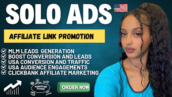 Bestseller - do USA solo ads affiliate link promotion MLM leads boost engagement