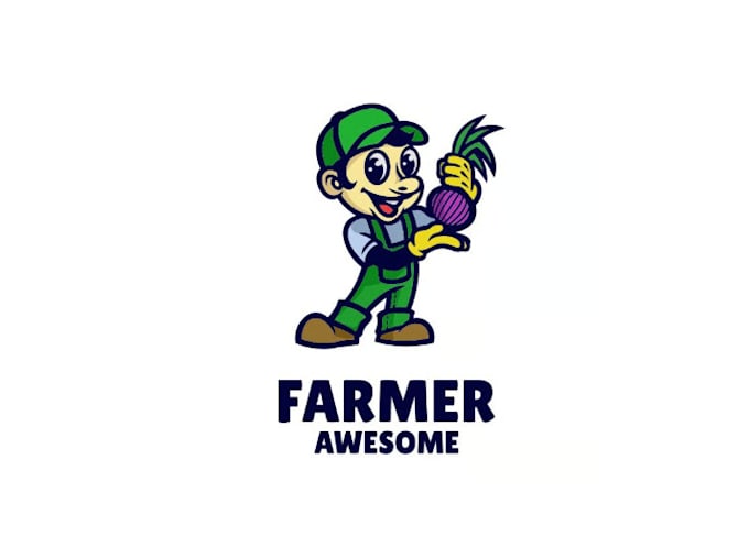 Gig Preview - Make farmer and mascot cartoon character logo