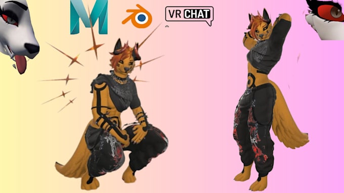 Bestseller - do vrchat, vrchat, vrc, vr chat, femboy, anime, vrc character, furry,nsfw avatar