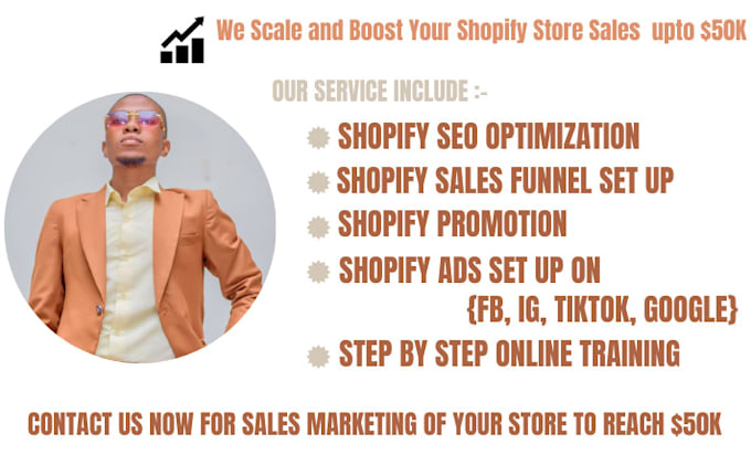 Gig Preview - Drive sales to shopify marketing sales funnel shopify promotion