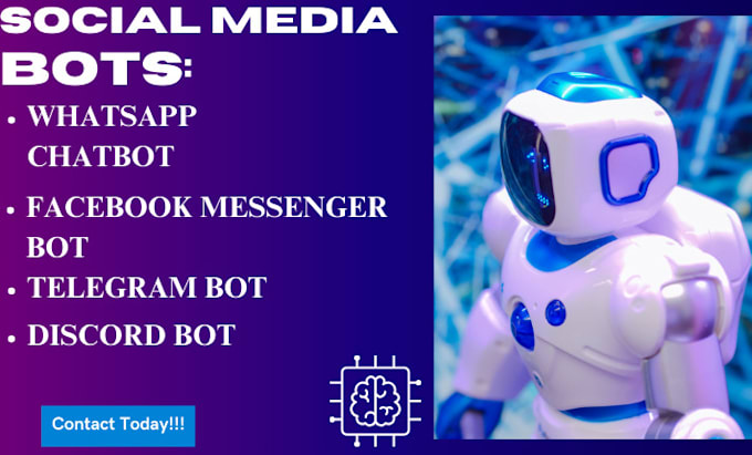 Gig Preview - Develop whatsapp chatbot, facebook bot, and social media bots using manychat