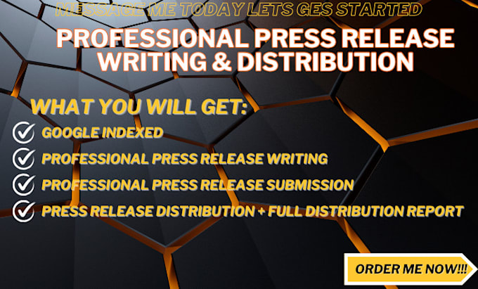 Gig Preview - Do professional press release writing, submit pr and press release distribution