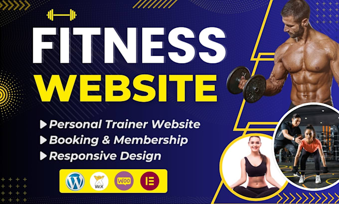 Gig Preview - Develop fitness gym yoga personal trainer portfolio blog membership website