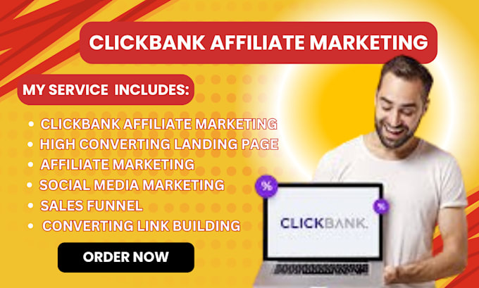 Gig Preview - Promote clickbank affiliate link promotion clickbank affiliate marketing