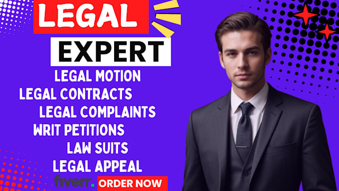 Bestseller - prepare legal documents, lawsuits, motions, complaints, appeals as your lawyer