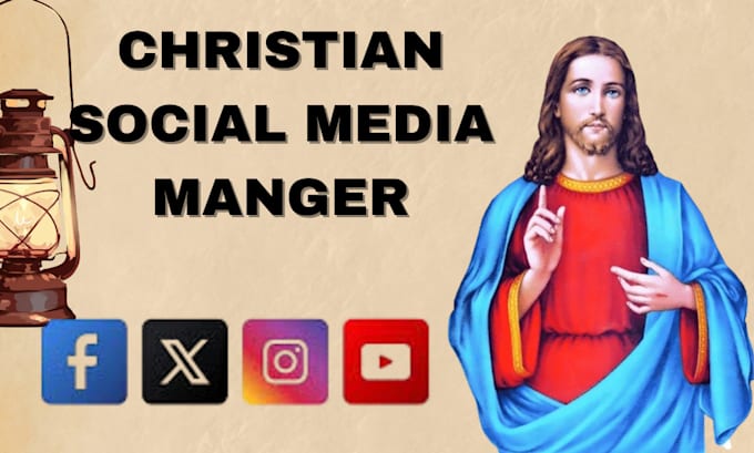 Gig Preview - Be your christian social media manager on all platforms