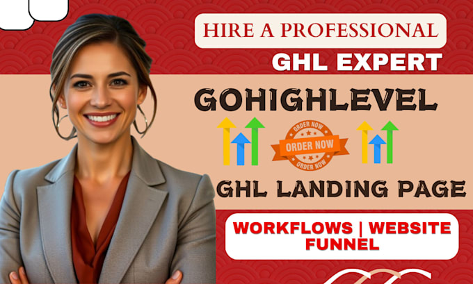 Gig Preview - Build gohighlevel funnel, gohighlevel landing page, gohighlevel automation, ghl