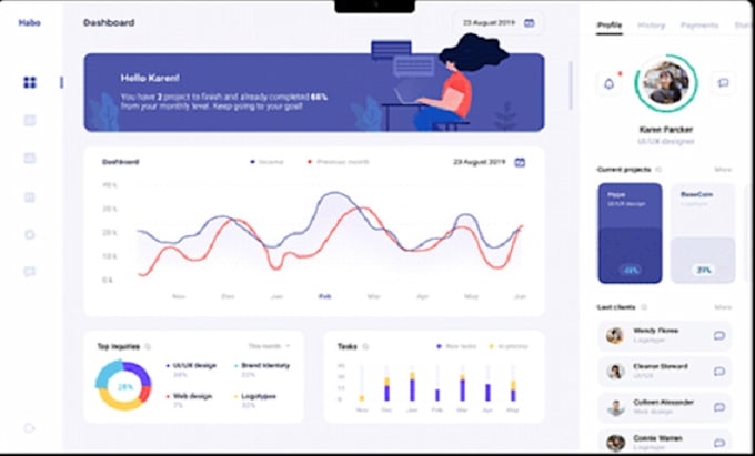 Gig Preview - Design saas CRM and admin dashboard UI UX design in figma odoo module website