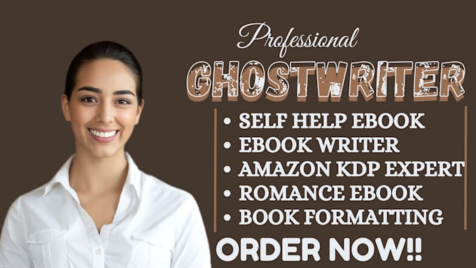 Gig Preview - Do ebook writer, KDP ebook ghostwriter, nonfiction ghost book writer